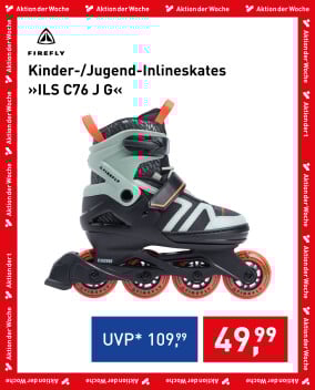 Firefly Kinder- und Jugend-Inlineskates ILS C76 J G in Schwarz-Mint, Aktion der Woche für 49,99 €