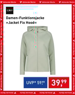 CMP Damen-Funktionsjacke Jacket Fix Hood in Hellgrün reduziert von 59,99 Euro auf 39,99 Euro