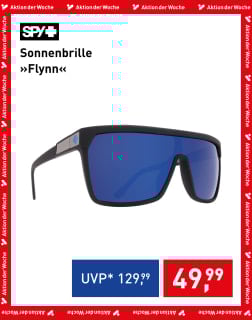 SPY Flynn Sonnenbrille mit schwarzem Rahmen und blauen Gläsern im aktuellen Aktionsangebot für 49,99 Euro
