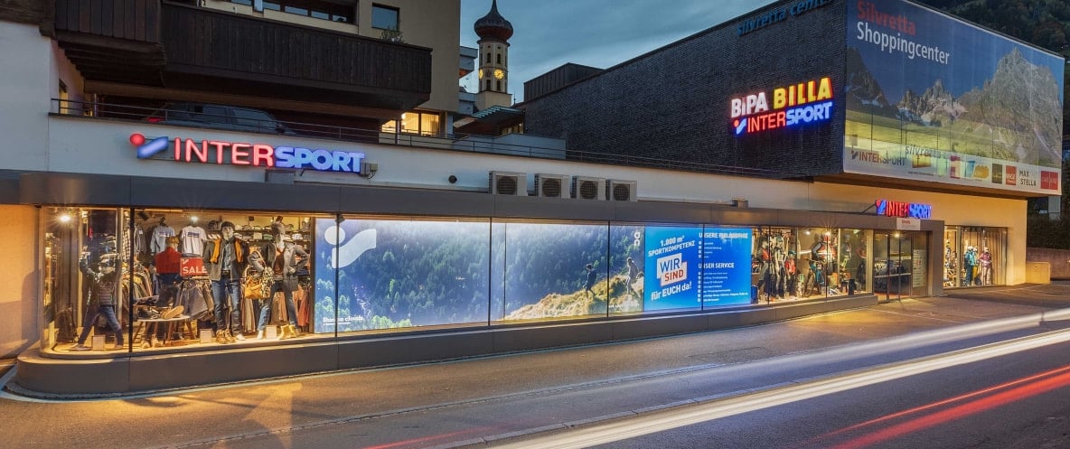 INTERSPORT Fischer Schruns im Silvretta Center – Außenansicht