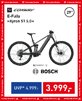 Conway E-Fully »Xyron ST 5.0« E-Mountainbike in Grau, Aktion der Woche für € 3.999,- statt € 4.999,-