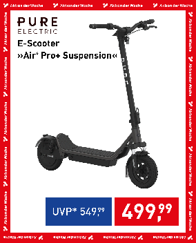 PURE ELECTRIC E-Scooter »Air⁶ Pro+ Suspension« in Schwarz, Aktion der Woche für € 499,99 statt € 549,99