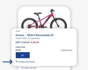 Click & Reserve Schritt für Schritt Anleitung: nächster Schritt im Shop reservieren.