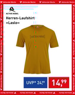 Active Rebel Herren-Laufshirt Laslo in Gelb, Aktion der Woche für 14,99 €