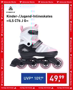 Firefly Kinder- und Jugend-Inlineskates ILS C76 J G in Grau-Rosa, Aktion der Woche für 49,99 €