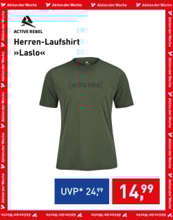 Active Rebel Herren-Laufshirt Laslo in Olivgrün, Aktion der Woche für 14,99 €