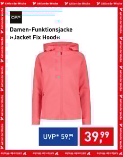 CMP Damen-Funktionsjacke Jacket Fix Hood in Koralle reduziert von 59,99 Euro auf 39,99 Euro