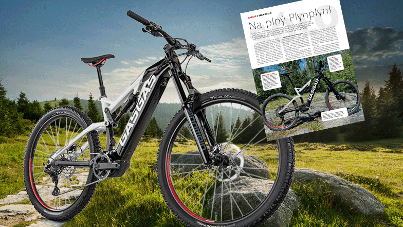 Gasgas G Enduro 2.0 elektrokolo v horském terénu s vidlicí RockShox Domain a motorem Yamaha