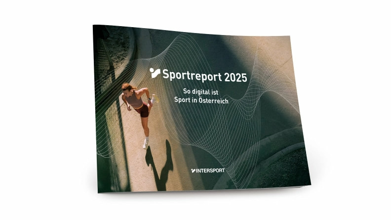 Titelseite des INTERSPORT Sportreport 2025: So digital ist Sport in Österreich.