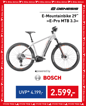 Genesis E-Mountainbike 29" mit Bosch-Antrieb.
