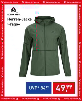 Dunkelgrüne Herren-Jacke 'Yago' von Active Rebel im Sonderangebot.