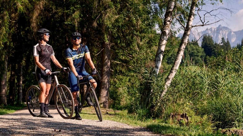 Mit dem Gravelbike mitten in der Natur.