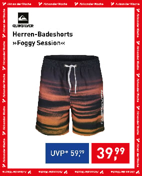 Quiksilver Herren-Badeshorts »Foggy Session« in Orange-Schwarz, Aktion der Woche für € 39,99 statt € 59,99