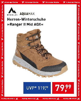 McKINLEY Herren-Winterschuhe »Ranger II Mid AQX« in Braun, Aktion der Woche für € 79,99 statt € 119,99