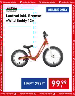 KTM Laufrad Wild Buddy 12 in Orange-Weiß, Aktion der Woche für 99,99 €