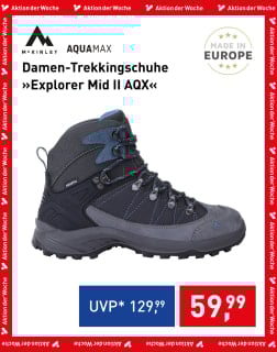 McKinley Damen-Trekkingstiefel Explorer Mid II AQX reduziert von 129,99 Euro auf 59,99 Euro