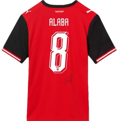 David Alaba Matchworn Trikot David Alaba Matchworn Trikot