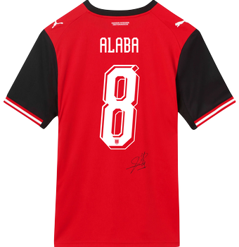 David Alaba Matchworn Trikot (AUT-ALG) - Zusatzauktion