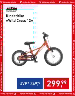 KTM Kinderbike Wild Cross 12 in Orange-Weiß, Aktion der Woche für 299,99 €
