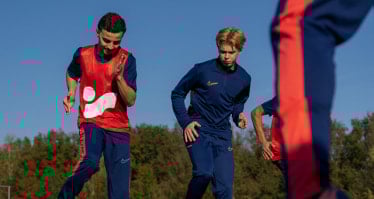 Fußballspieler beim Training.
