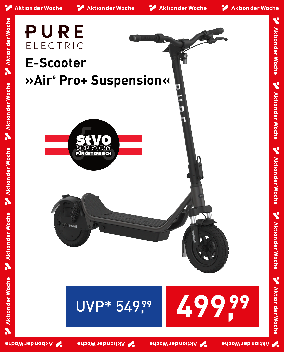 PURE ELECTRIC E-Scooter »Air⁶ Pro+ Suspension« in Schwarz, Aktion der Woche für € 499,99 statt € 549,99