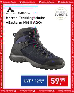 McKinley Herren-Trekkingstiefel Explorer Mid II AQX reduziert von 129,99 Euro auf 59,99 Euro
