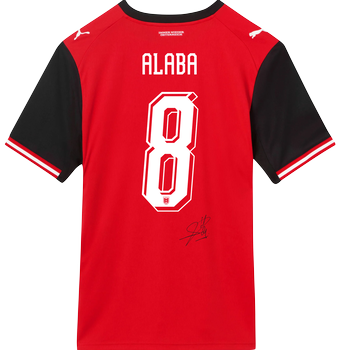 David Alaba Matchworn Trikot (AUT-ARG) - Zusatzauktion