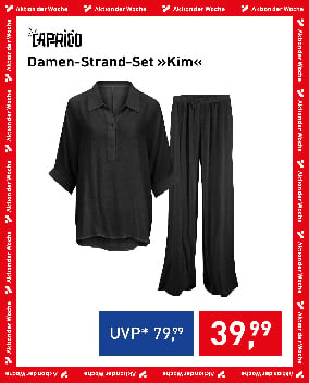 Caprico Damen-Strand-Set »Kim« in Schwarz, Aktion der Woche für 39,99 €