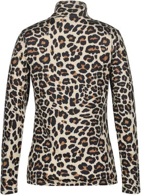 Damen-Rollkragenpullover mit durchgehendem Leopardenmuster. Damen-Rollkragenpullover mit durchgehendem Leopardenmuster.