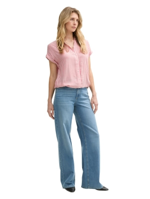 Tom Tailor TOM TAILOR Blouse Striped Női rövid ujjú blúz