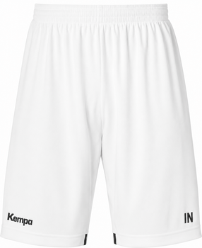 Weiße Sporthose von Kempa mit schwarzem Schriftzug IN.