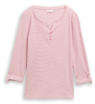 Tom Tailor Stripe Henley női 7/8-os póló