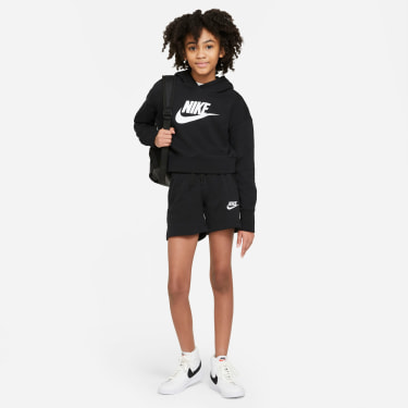 French Terry Cropped Hoodie