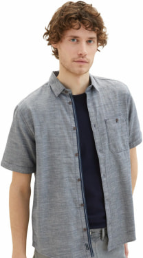 TOM TAILOR Structured Slub. férfi póló rövid ujjú