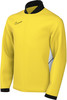 Gelbe Nike Jacke mit schwarzem Kragen und Nike Logo auf der Brust.