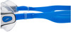Blaue Schwimmbrille mit Speedo-Logo und verstellbaren Bändern.