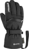 Schwarze Reusch Skihandschuhe mit GORE-TEX und verstellbarem Riemen.