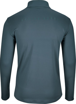Grünes Langarmshirt mit Logo auf dem Rücken. Grünes Langarmshirt mit Logo auf dem Rücken.