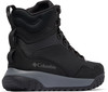 Černá zimní obuv Columbia s šedou podrážkou a logem značky.