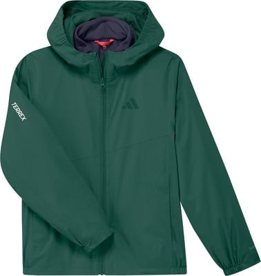 Grüne Kapuzenjacke mit Adidas Terrex Logo. Grüne Kapuzenjacke mit Adidas Terrex Logo.