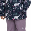 Kinder-Winterjacke mit einem Aufdruck von Eisbären und Pinguinen.
