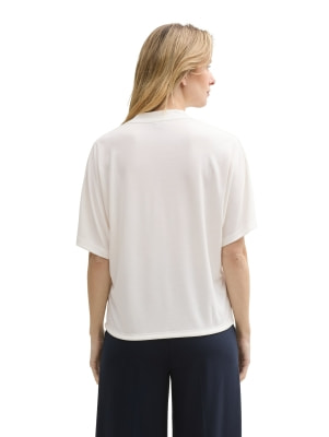 Tom Tailor TOM TAILOR Cupro V-Neck Női póló