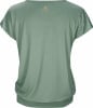 Grünes Kurzarmshirt mit goldenem Active Rebel Logo auf dem Rücken.