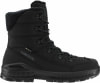 Schwarze LOWA Winterstiefel mit Fell und GORE-TEX Membran.