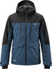 Blaue Herren-Skijacke mit schwarzen Elementen und R-Logo.