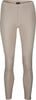 Damen-Leggings in Beige mit feinem Muster und Markenlogo am Bund.
