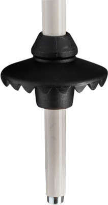 Weißer Stift mit schwarzem Plastikring oben. Weißer Stift mit schwarzem Plastikring oben.