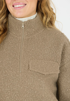 Athlecia Florrie W Sherpa Sweatshirt m.half Zipp langarm