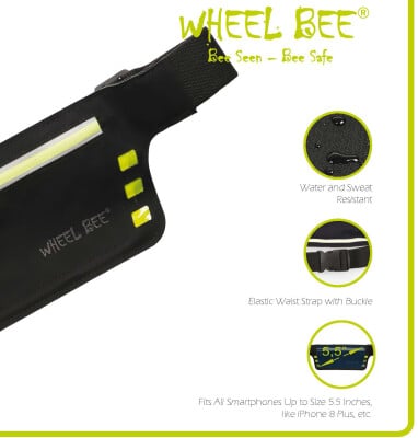No Brand Wheel-Bee Night Hawk Running Armbag 8x LED-Light