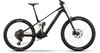 Schwarzes Mountainbike mit Federung und RAYMON-Schriftzug.